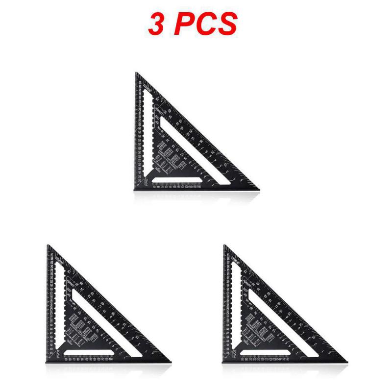 12-дюймовая квадратная метрическая треугольная линейка из алюминиевого сплава измерительная линейка столярный уголок транспортир строительные каркасные инструменты
