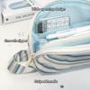 Shell Shape Pen Bag Stripe Patchwork Pencil Pouch Ins Stationery Bag  Studnets