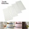 4Pcs Transparent Texture Mat Cake Border Decorating Tools Fondant Printing Mold Pastry Baking Tool