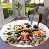 One Piece Poster Round Area Rug Carpet Rug For Living Room Bedroom Sofa Playroom Decor Nonslip Floor Mat