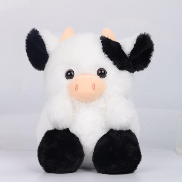 Плюшевая игрушка Kawaii Strawberry Cow для детей, мягкая кукла, разноцветная подушка, праздничный подарок, 20 см