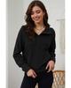 Black Ribbed Thumbhole Sleeve Sweatshirt