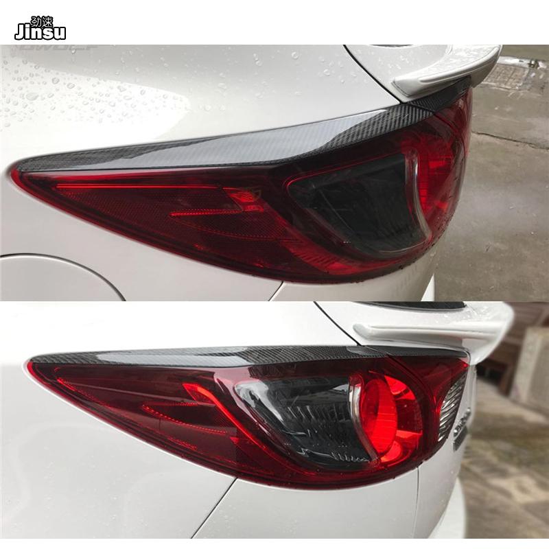 CX-5 Carbon fiber taillight eyelid eyebrows For Mazda CX5 SUV 2.0L 2.5L 2013 -2015 CX 5 Rear light decorative sticker 4pcs