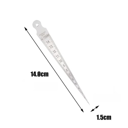 Wolfride Taper Gauge, 2-Type Unit Hole Diameter Measurement, Metric and Inch Dimensions, Gap Gauge, Hole Diameter Measurement, Length Measurement, Sta