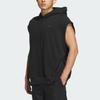Adidas Originals Wing Chun Series Solid Color Logo Sports Loose Hooded Vest Unisex Vests Black IZ1533