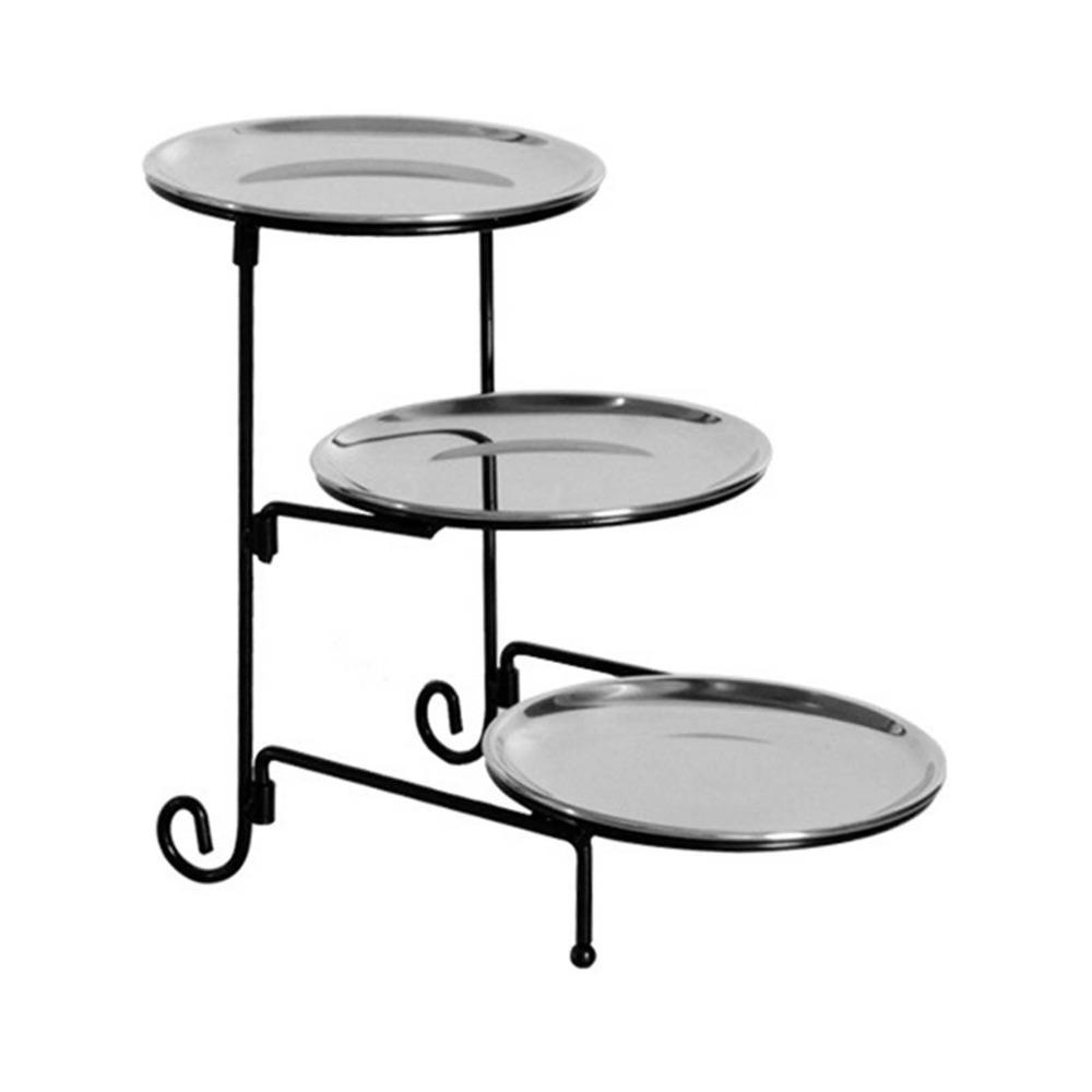 Three Layer Serving Tray Stable Frame Food Platter Multi Purpose Storage Tray Café Counter
