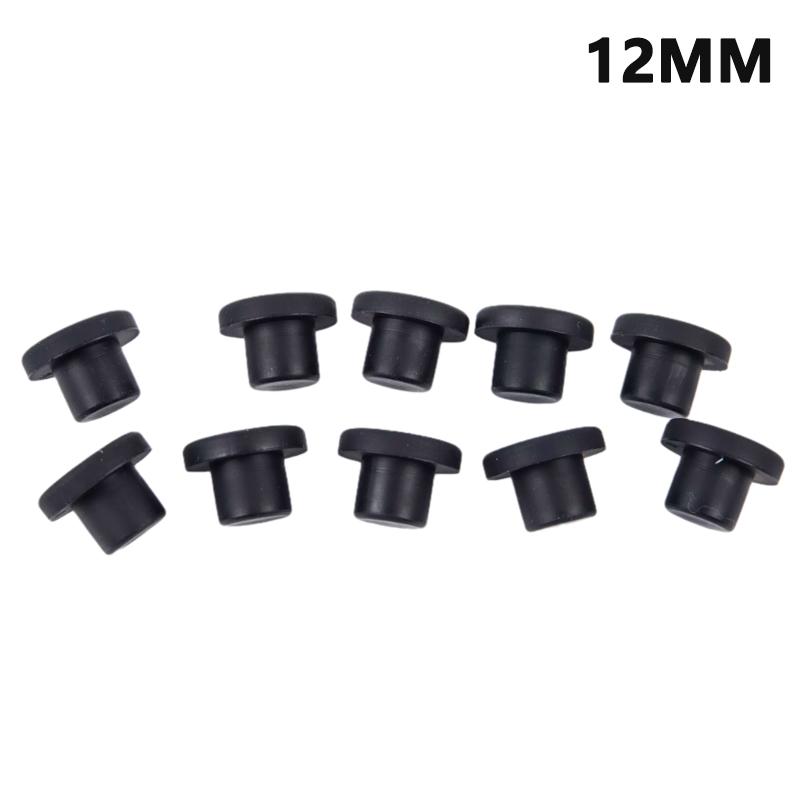 10 шт. Черные силиконовые резиновые заглушки-защелки для отверстий 3 3.5 5 8 до 12 мм Заглушки Уплотнительные пробки
