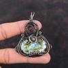 Медный кулон Ларимар, медная проволока, кулон с драгоценным камнем, медный ювелирный кулон для женщин, кулон ручной работы, ювелирный ларимар, подарок для жены