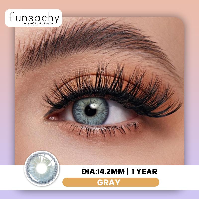 FUNSACHY 1 Pair Natural Blue Contact Lenses for Eyes Korean Fashion Color Eye Contacts Cosmetics Eye Makeup High Quality Lenses