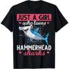 Casual Style Shark T Shirt For Unisex Just A Girl Who Loves Hammerhead Sharks Vintage Slightly Streetwear Homme Soft