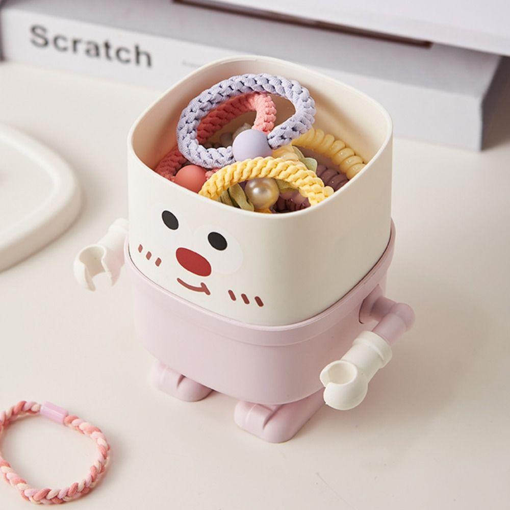 Мультяшный ящик для хранения пластиковый мусорный бак контейнер для хранения кисточек для макияжа