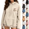 Women's Fashionable Casual Long-Sleeved Furry Hooded Sweatshirt