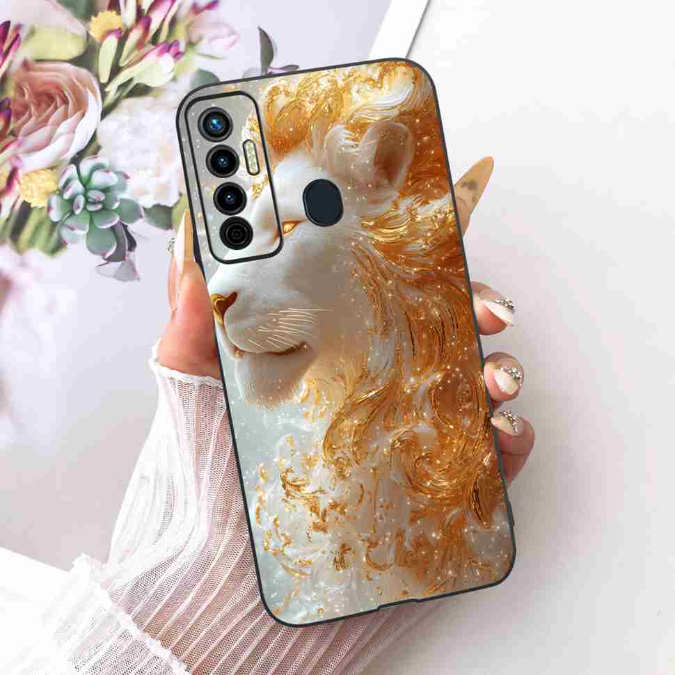 For Tecno Camon 17 CG6 CG6j Case Retro Cartoon Animals Silicone TPU Black Cover For Camon17 camon 17 Phone Casing Bumper