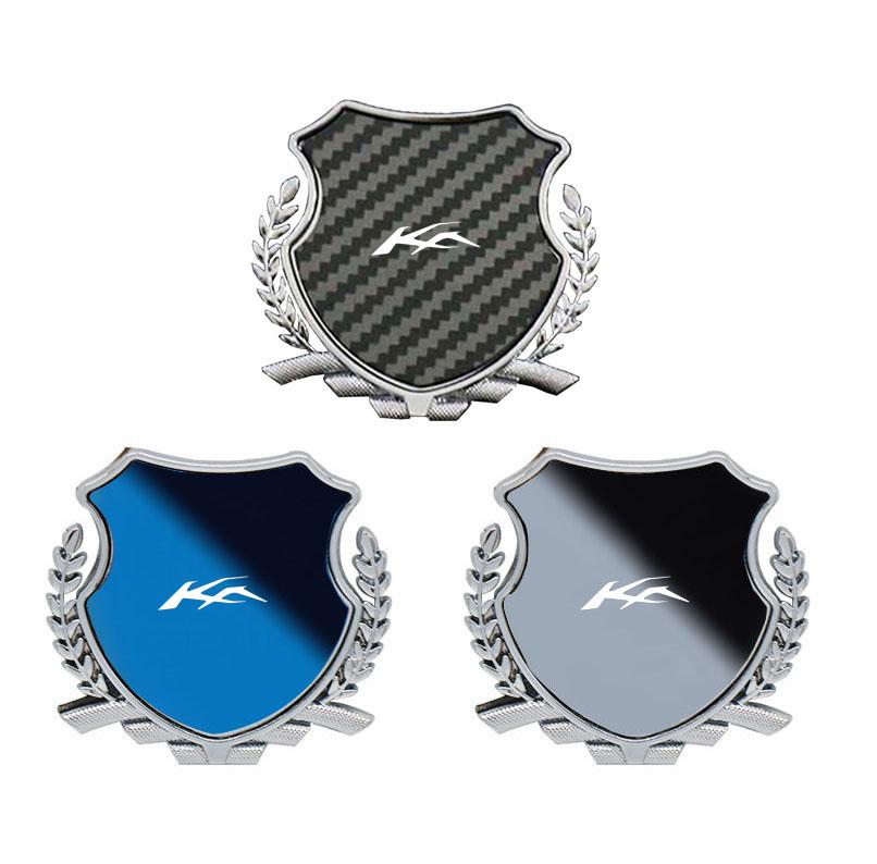Zinc Alloy Metal Car Fender Emblem Side Window Badge Styling Decal For Ford KA Logo Exterior Modification Decor Accessories