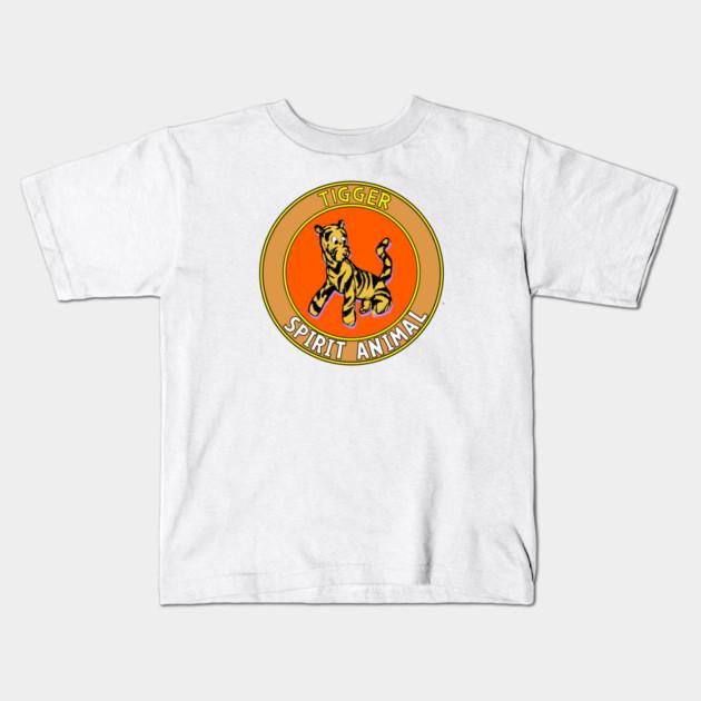 Boys Girls Soft Cotton Graphic Tees Tigger: Spirit Animal Breathable Daily School Wear Kids T-Shirts
