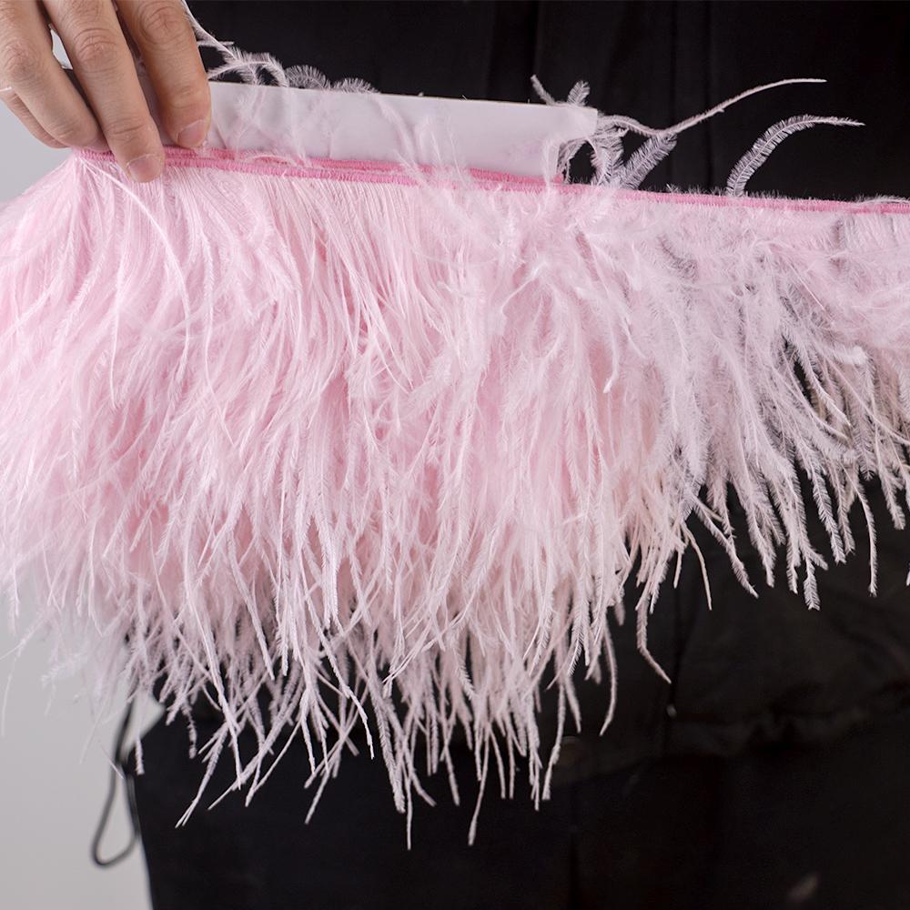 Перья1Метр Высококачественная отделка из страусиных перьев 10-15/15-18/18-22см Перья Бахрома Лента для Домашней Вечеринки Платья Шитья Свадебного Декора