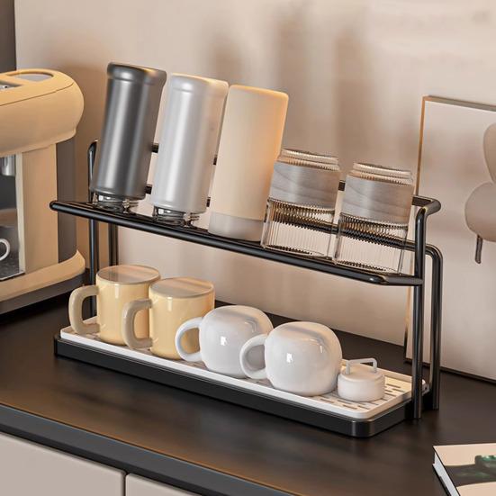 Подставка для стаканов из углеродистой стали, перевернутая конструкция, устойчивое основание, быстросохнущая сушилка для чашек, чай