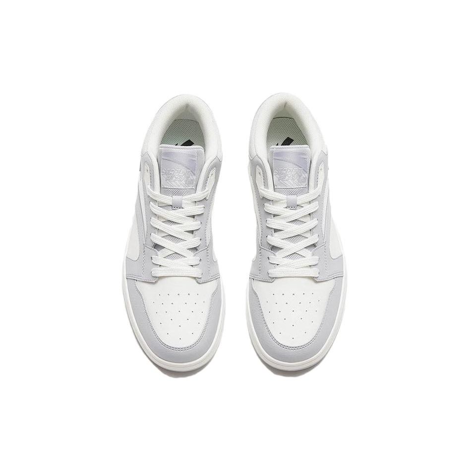 Anta Классическая серия нескользящие износостойкие низкие кроссовки для скейтбординга мужские кроссовки серые белые 112318057-2