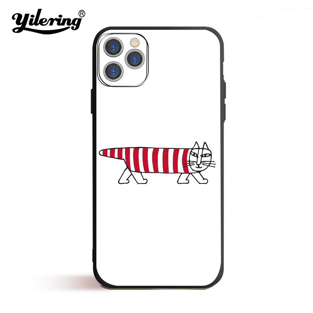 Fashion Lisa Larson Soft Black Phone Case for iPhone 11 12 13 Pro XS MAX 8 7 6 6S Plus X 5S SE 2020 XR 12 Mini Phone Case Cover