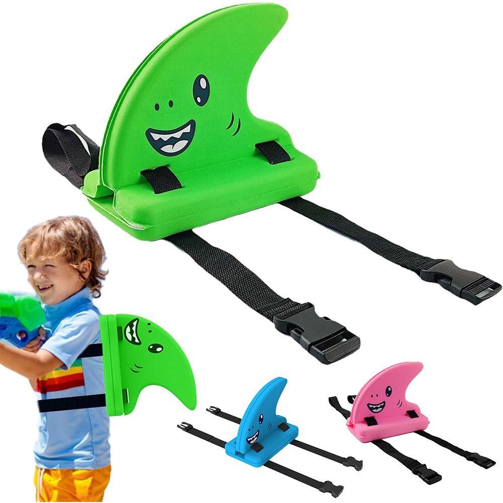Safety Buckle Shark Fin Swimming Aid Dual Airbags Shark Fin Swim Float for Kids Adult