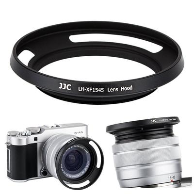 Металлическая бленда JJC для объектива Fujifilm Fujinon XC OIS PZ, совместимая с черным ввинчивающимся объективом 15-45 мм F3.5-5.6 X-T4 X-T200 X-A7 X-Pro3 X-Pro2 X-T3 X-T2