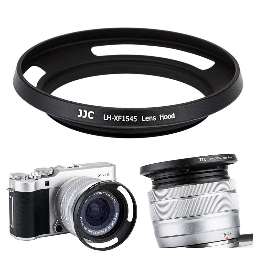 Металлическая бленда JJC для объектива Fujifilm Fujinon XC OIS PZ, совместимая с черным ввинчивающимся объективом 15-45 мм F3.5-5.6 X-T4 X-T200 X-A7 X-Pro3 X-Pro2 X-T3 X-T2