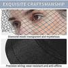 Wabjtam Beret Hats For Women Pu Leather Newsboy Fiddler Cap With Veil Casual Baker Boy Captain Hat