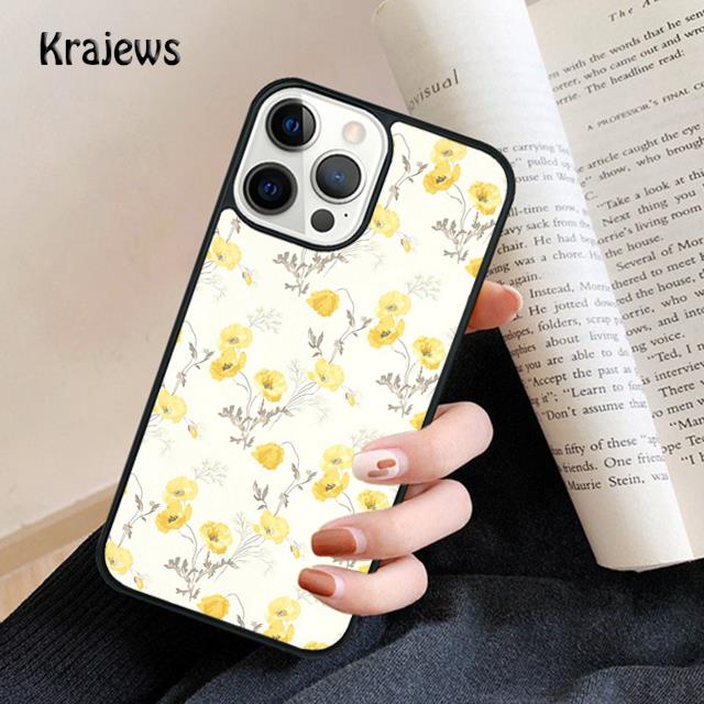 Минималистичный цветочный чехол для телефона iPhone 17 Air 16 15 14 Max Plus 11 12 13 Pro Max Чехол для телефона coque Fundas