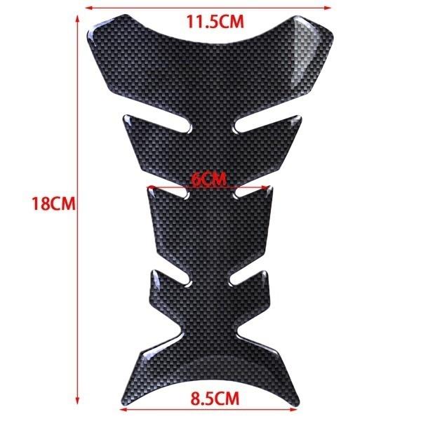 Motorcycle Universal 3D Carbon Fiber Gel Gas Fuel Tank Pad Protector Sticker