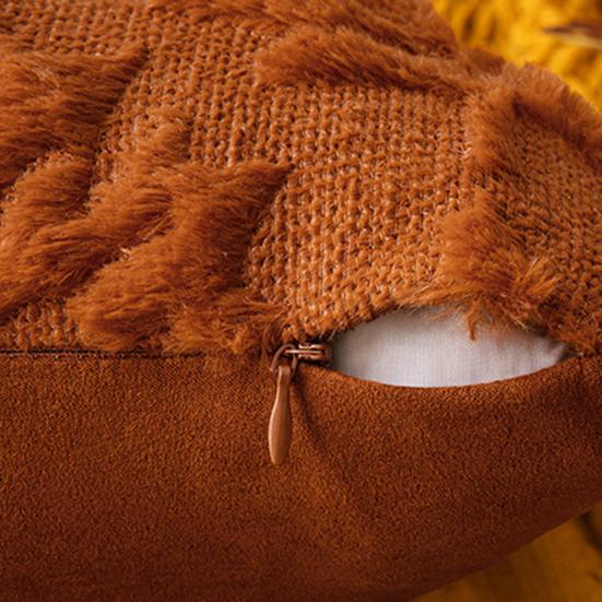 Decorative Pillow Case Embroidery Maple Leaves Pumpkin Pattern Pillow Cover Removable Easy To Clean Washable Throw Pillow Case