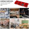 1 шт. Новый ящик для хранения деталей с 4 отделениями и крышкой, органайзер для винтов, синий, красный, пластиковый контейнер для инструментов