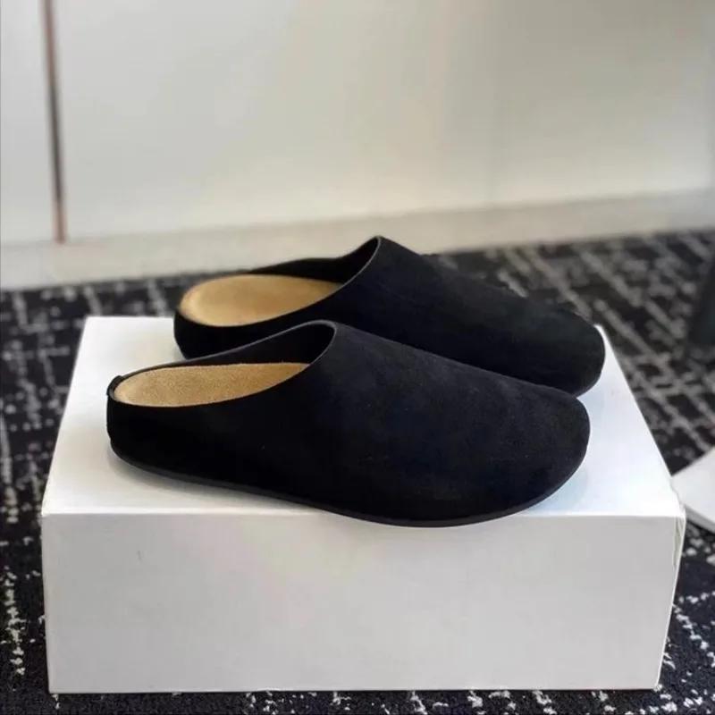 Ladies Shoes On Sale New Slingbacks Women's Slippers Spring Closed Toe Suede Solid Outdoor Casual Comfortable Plus Size Slippers