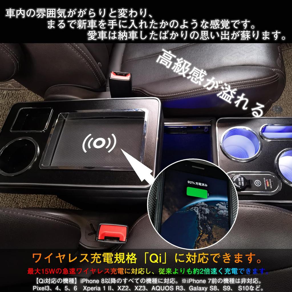 Buy It Suzuki Solio Console Bandit Delica D2 MB36S Console Center Console Box with Blue Fast Charging USB Port Wireless Box, MA15S, MA26S, MA36S,