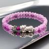Серебряный браслет из ангелита Vihu Purple с кристаллом из мастерской ведьмы