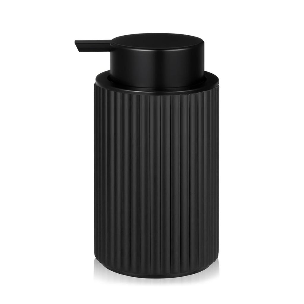 Черный дозатор для мыла с насосом, многоразовый дозатор для мыла для рук и посуды с силиконовым подносом для туалетных столиков или кухонной раковины
