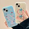 Graffiti Coconut Tree Tomato Apple 16 15promax Mobile Case Applicable To IPhone 14 Skin Scrub 13 17 Sets