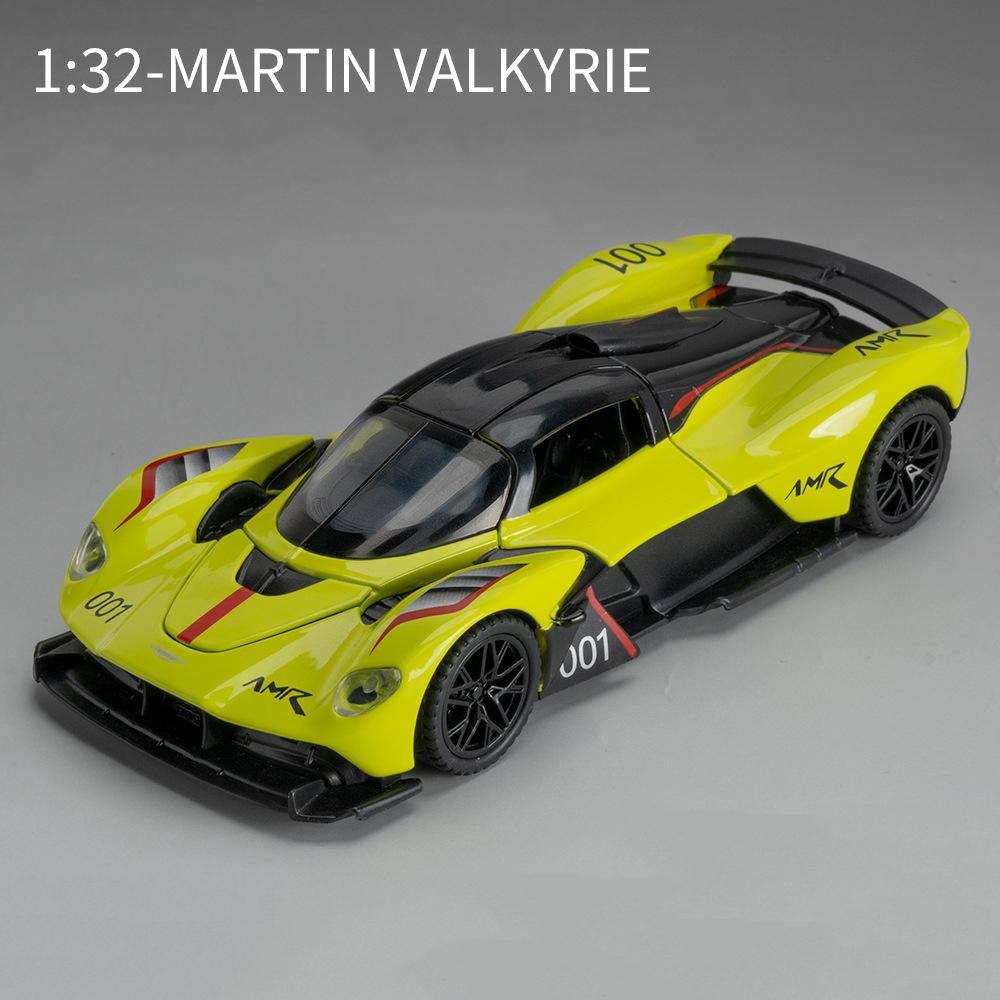 1/32 Scale Martin Valkyrie AMR Pro AM-RB 001 Alloy Scale Car Model Diecast Metal Miniature Car Sound and Light Children Toy Car Vehicles Gifts