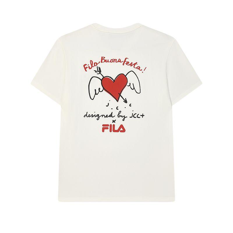 Новая футболка FILA ORIGINALE SS25 Унисекс Облачно-белая F11U519101F-WT