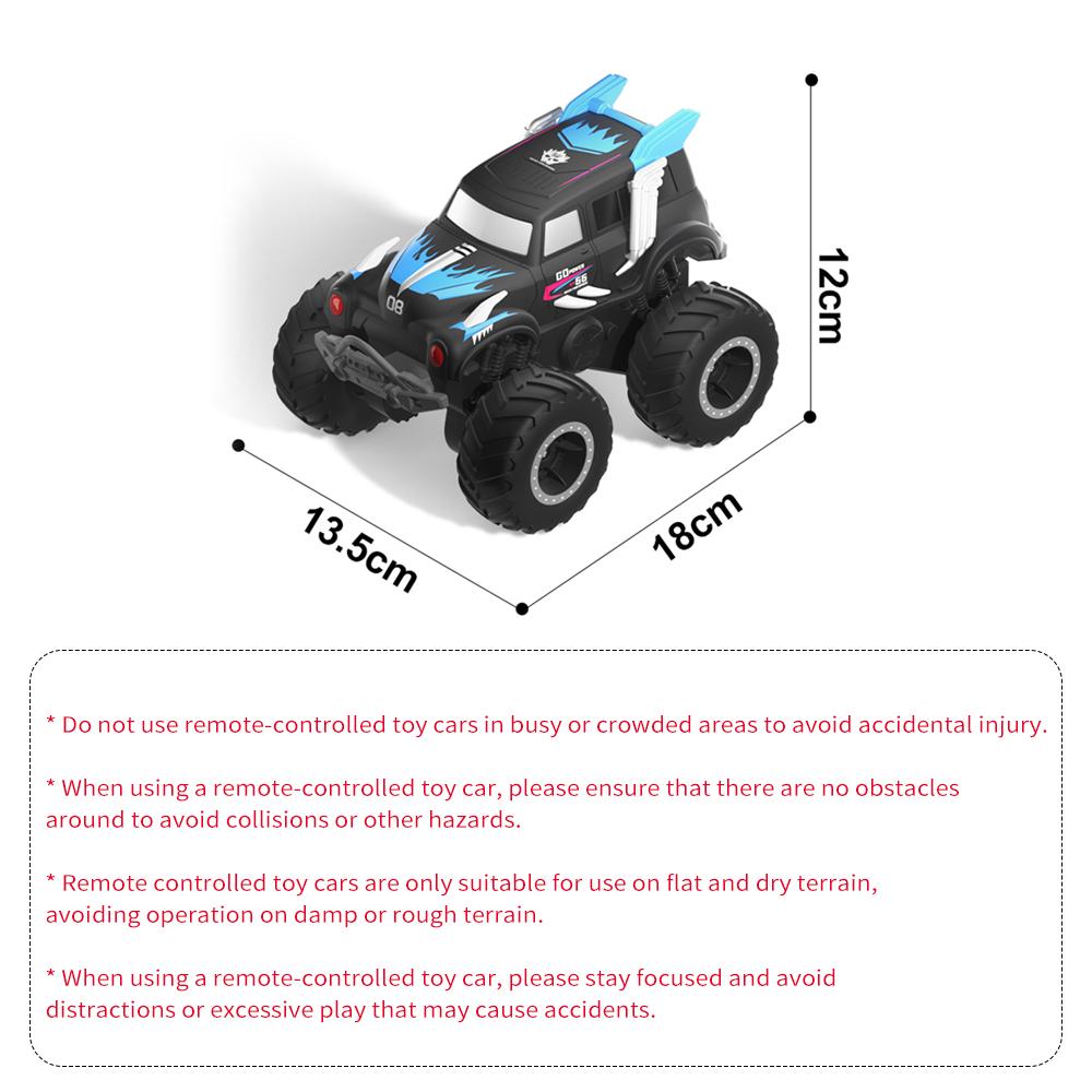 Remote Control Stunt Car, 2.4 GHz 4WD Dual-Side Driving Amphibious Off-Road Vehicle All Terrain