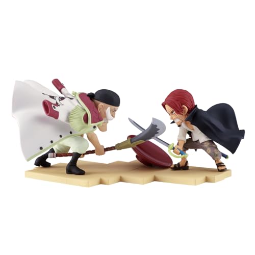 Banpresto Эдвард Ньюгейт против. Коллекционная фигурка Шанкса из One Piece - Мировой лог 13 см разноцветная BP29081P идеально для фанатов аниме.