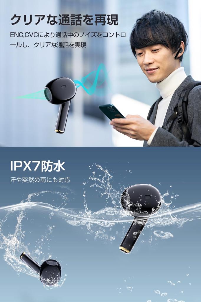 Wireless Earphones 2024 New Masterpiece Model Earphones Bluetooth with Microphone ENC Noise Cancelling Earpods LED Display Sound Quality Automatic
