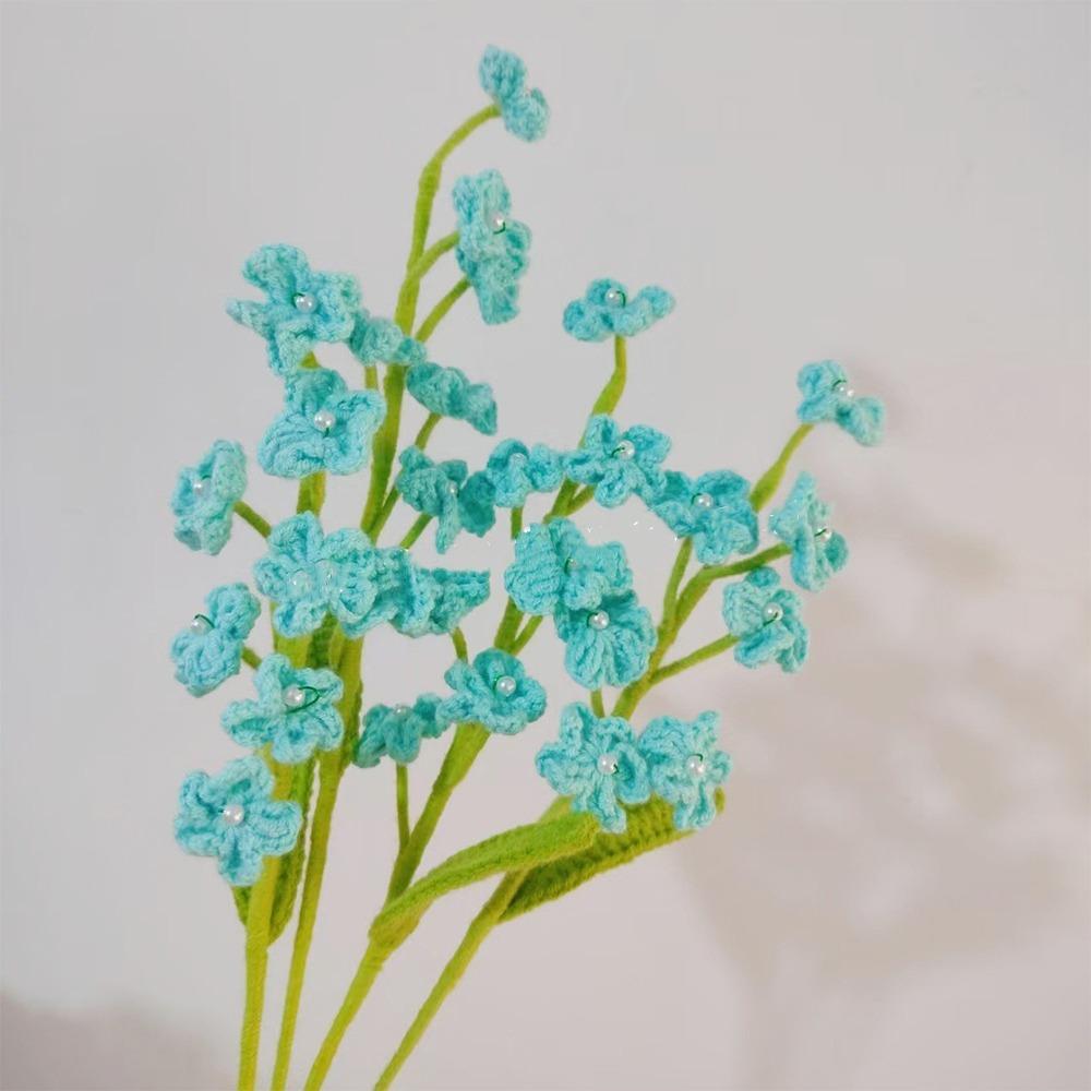 Готовый букет роз ручной вязки из самодельных плетеных растений ветка подарок на день рождения