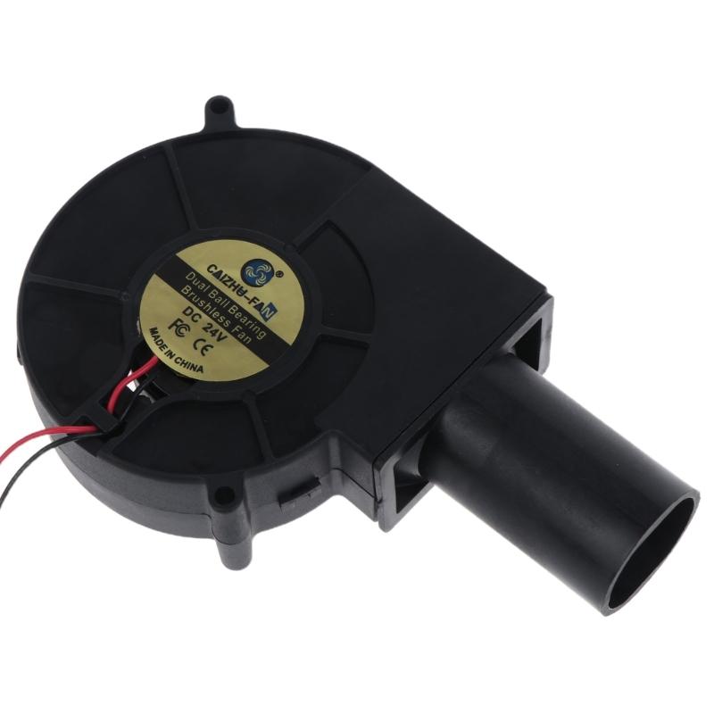 5V-24V Air Blower Fan Charcoal Starter Cooking Fire Starter Grill Fans with Air-Duct Dual Ball Bearing BBQ Camping Tool