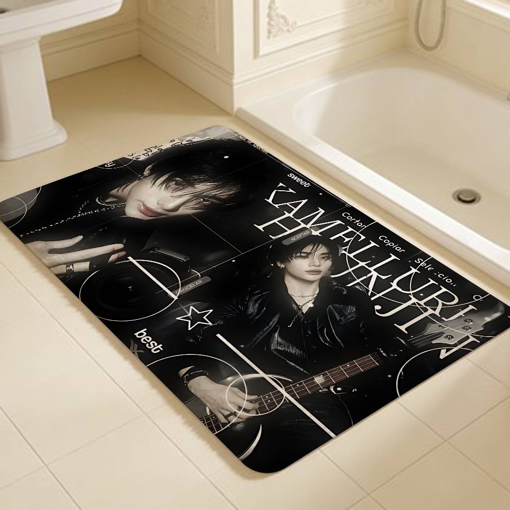 S-Stray COOL K-Kids Kpop Hallway Carpet Washable Non-Slip Living Room Sofa Chairs Area Mat Kitchen Doormat Area Rug