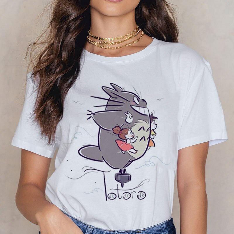 Футболка Тоторо Studio Ghibli женская Harajuku Ullzang футболка модная аниме футболка забавные футболки с героями мультфильмов женские футболки