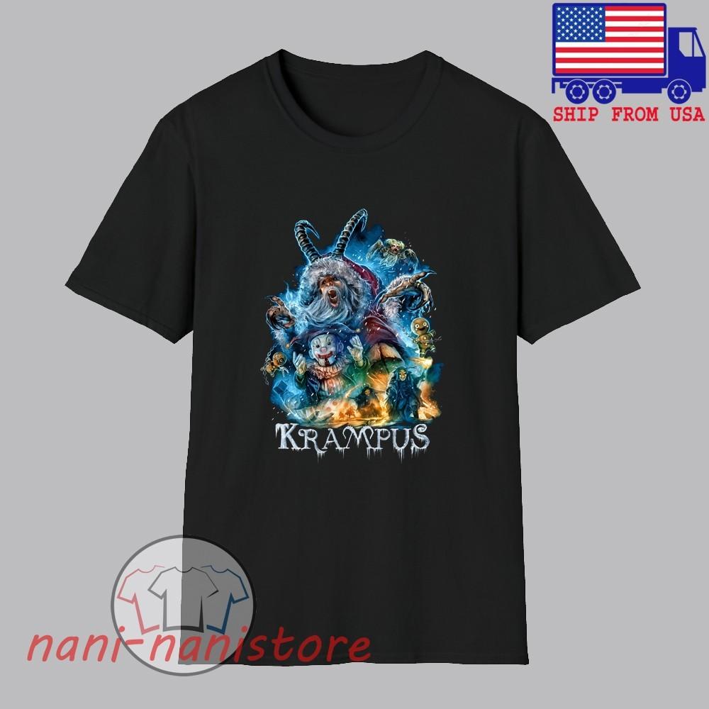 Krampus Christmas Horror Movie Men#039;s Black Size S5XL Unisex T-Shirt