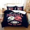 3D American Football King Queen Duvet Cover Ball Sports Bedding Set for Kids Teens Boy Sport Fans 2/3pcs Polyester Quilt Cover