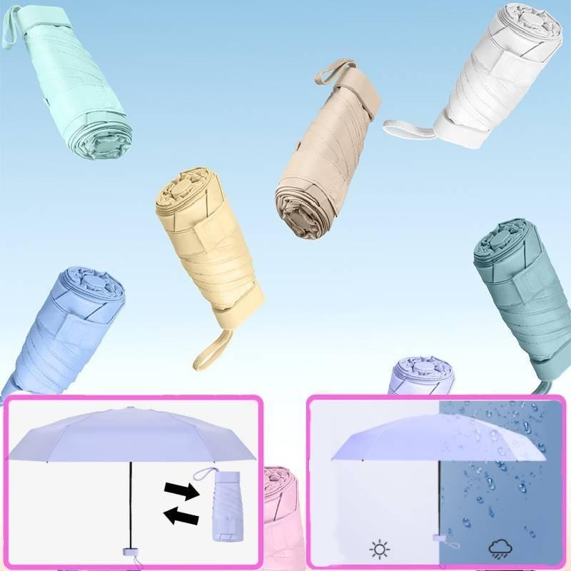 Стильный многоцветный портативный складной зонт для женщин с тканью с защитой от УФ-лучей