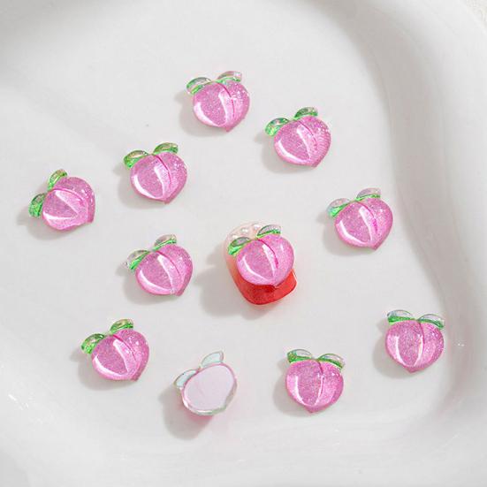 50 шт. подвески для дизайна ногтей из фруктовой смолы подвески для дизайна ногтей Kawaii вишня клубника лимон арбуз виноград персик DIY аксессуары для поделок