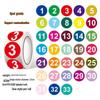 Самоклеящиеся круглые наклейки с номерами 1-33 – Цветные этикетки-идентификаторы в рулоне